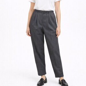 Talbots Petite Wool Tailored Dress Pants Gray 14P Cuffed Hem